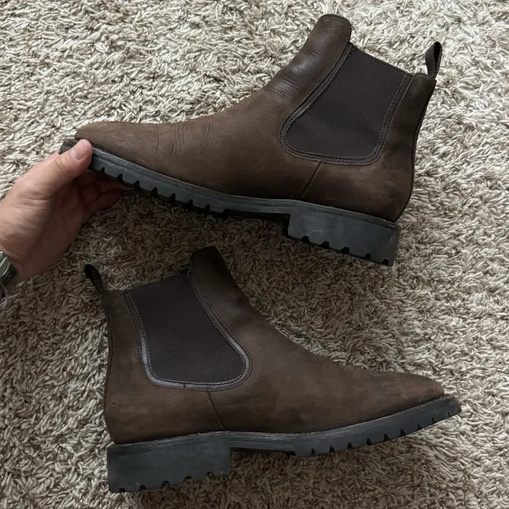 Thursday Boot Co. Brown Suede Leather Chelsea Boots Pull On Men’s Size 8.5